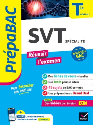 cover image of SVT Tle générale (spécialité)--Prépabac Réussir l'examen--Bac 2024